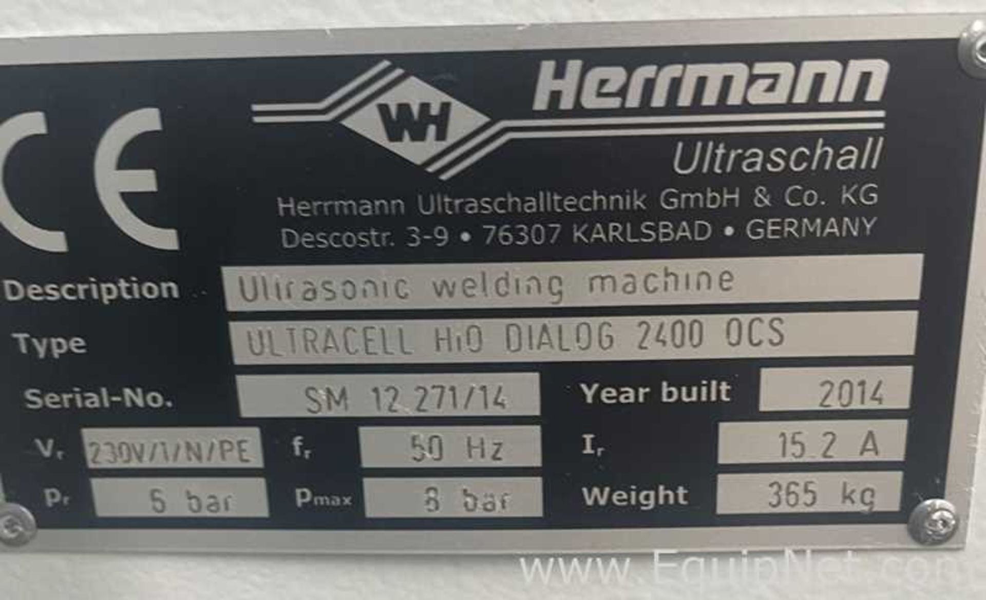 Herrmann Ultrasonics Inc Ultracell HiQ Dialog 2400 OCS Welder - Image 3 of 3