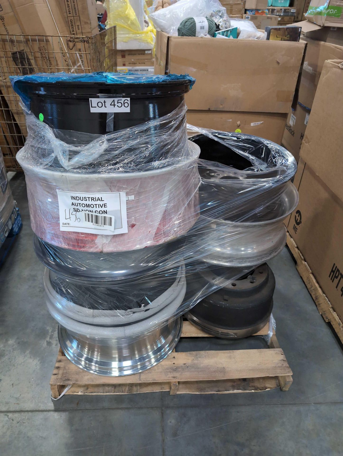 pallet of wheels