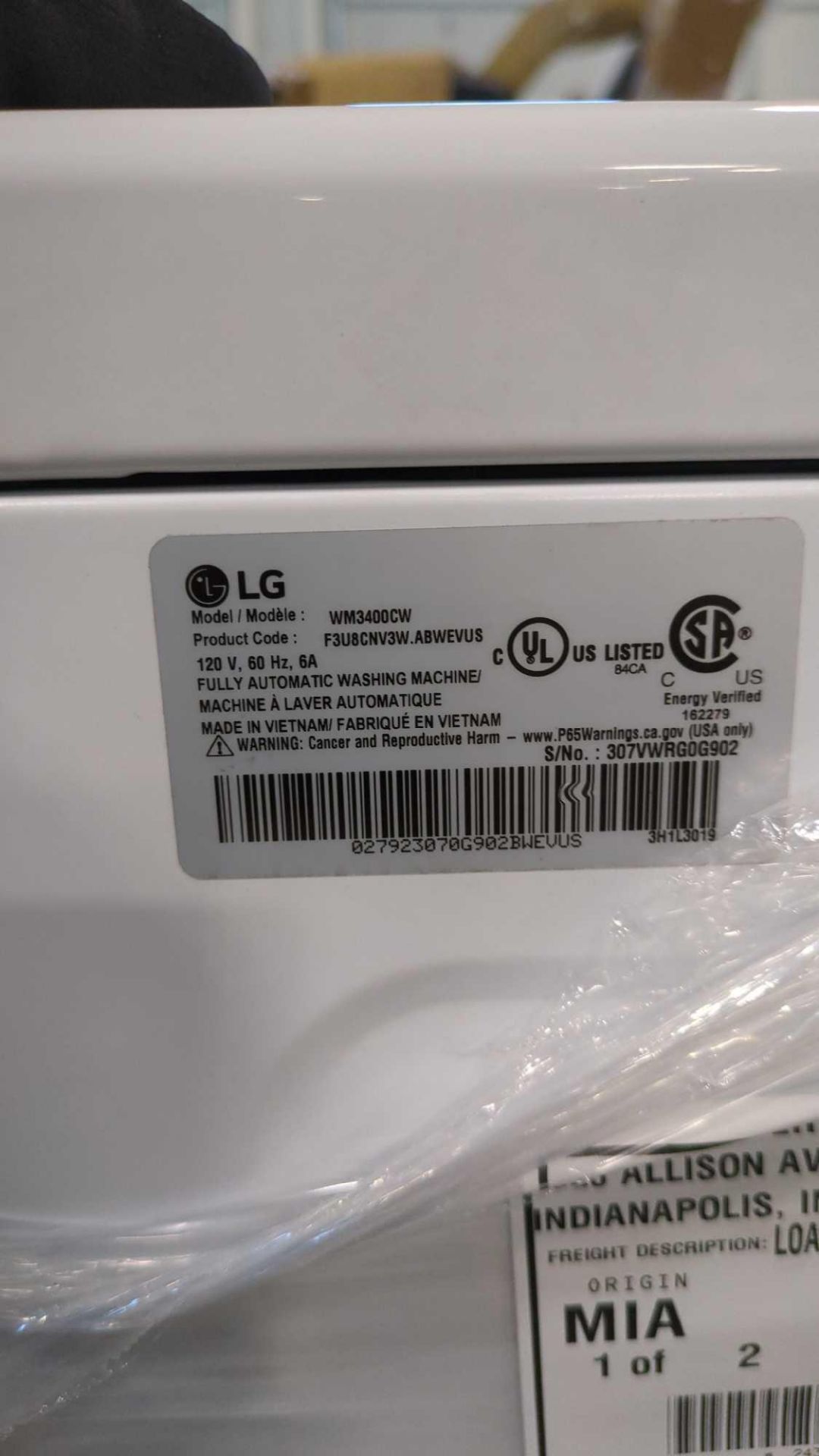 lg washer - Image 4 of 4