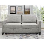 (2) abbyson Marley stain resistant fabric sleeper sofas, Bellagio leather loveseat,