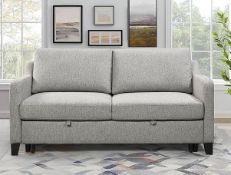 (2) abbyson Marley stain resistant fabric sleeper sofas, Bellagio leather loveseat,