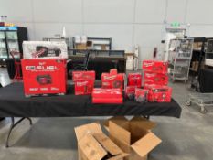 Milwaukee Tools lots: Compressor, Nailer, Super Duty Drill Motor, Socket sets, Green Laser, Torque I