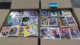 two boxes of baseball cards