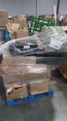 Pallet- Moving blankets, Cart, dock, Sleep 8, cat parts, mattress topper, coleman spa and more