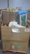 GL-Tote box, stuffed animal dogs, pillow, tableclothes, minecraft fridge, blinds and more