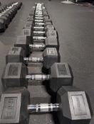 Full set of dumbbells (minus 50lbs).from 5lbs to 65lbs.