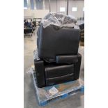 two black leather chairs