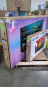 two TVs one Samsung 85-in Crystal UHD TV with grade D. no extra reported damage and the other LG UHD
