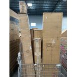 wood screen panel, motorized flat cart?, plastic container and more