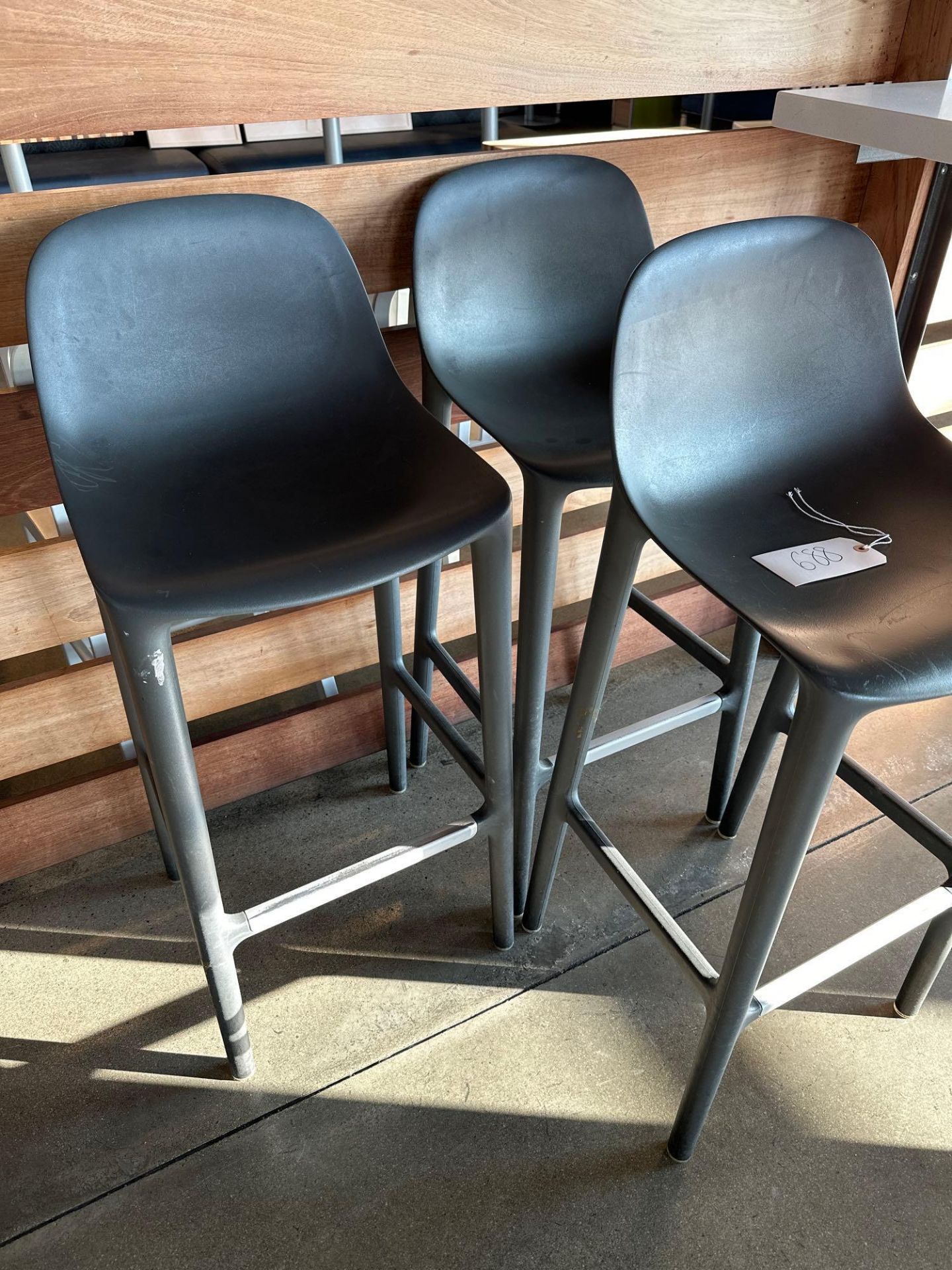 (3) plastic bar chairs - Image 2 of 3