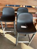 (3) plastic bar chairs