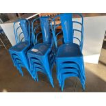 Blue country style chairs (12)