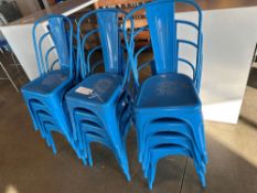 Blue country style chairs (12)
