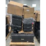 pallet of waterproof travel cases. soft chair and other items