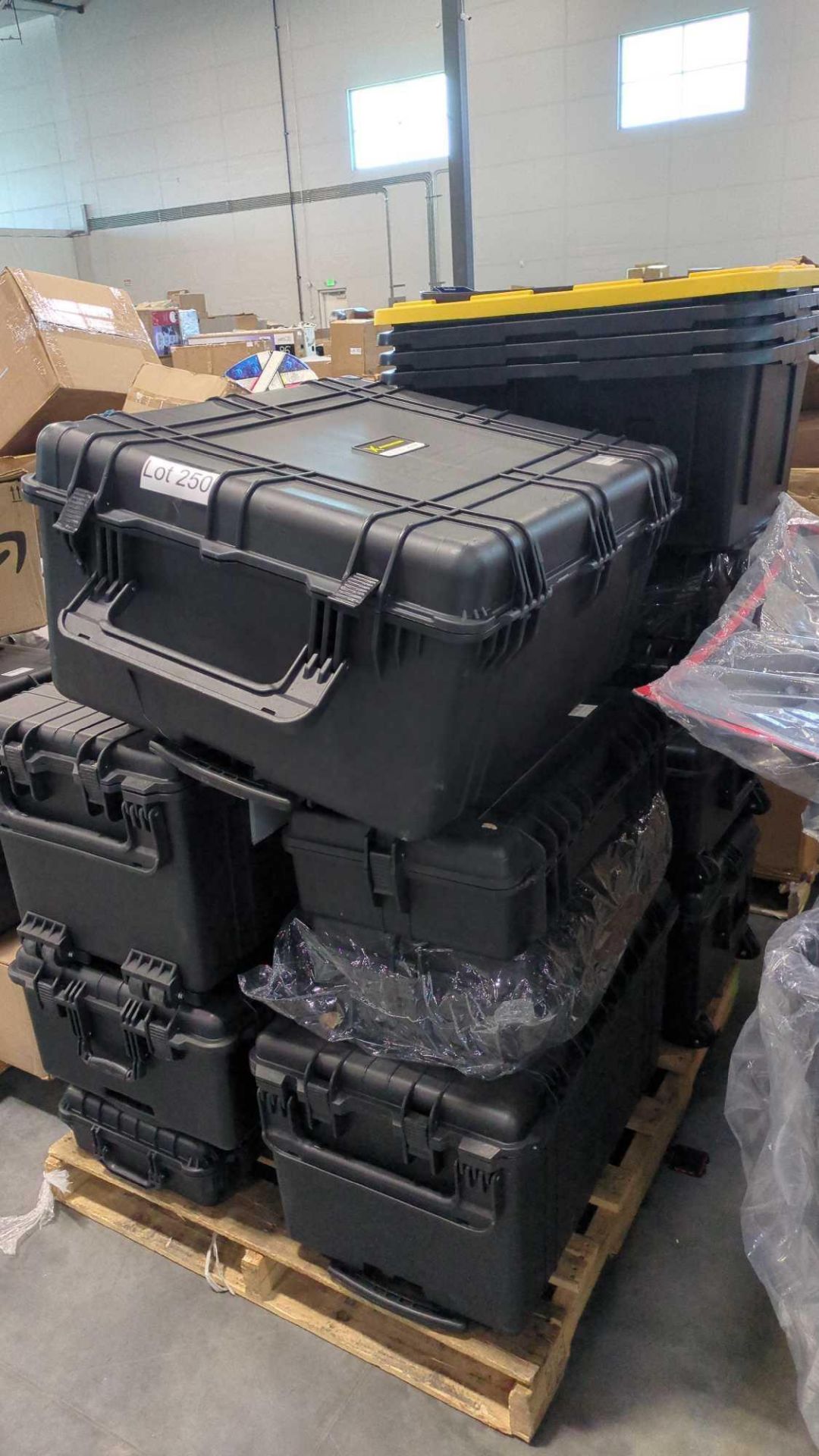 pallet of multiple sizes of waterproof travel cases and storage bins - Image 4 of 4