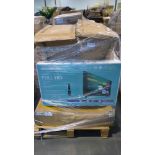 Pallet- Hisense 40" , foam rolled mat, and more