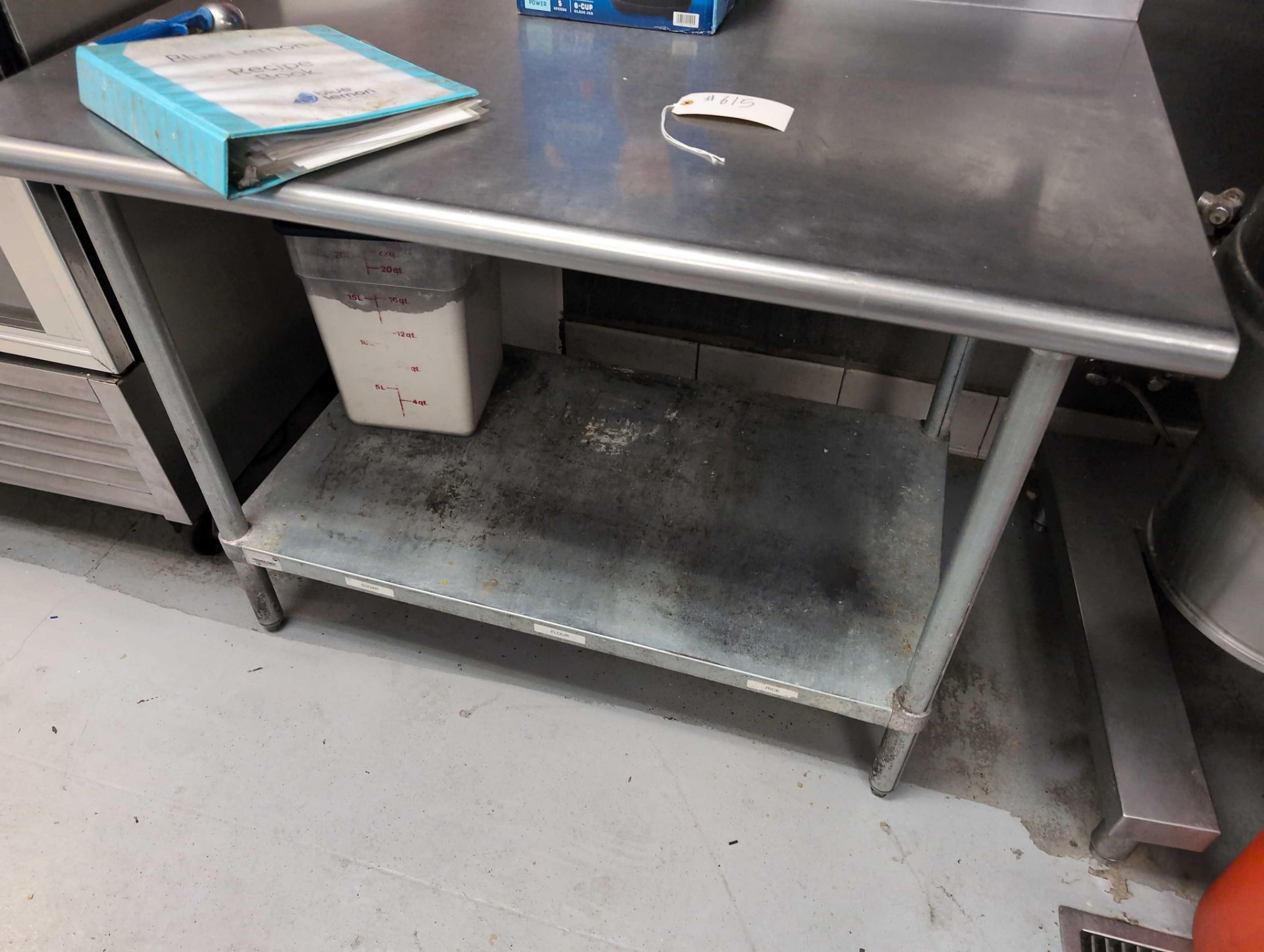 Approx 4' stainless steel table & 2 overhead shelves Address: 11372 S state Street Sandy, UT 84070 P - Image 3 of 5