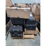 pallet of waterproof travel cases, vacuum and more