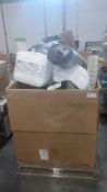GL- Bedding, Rug pad, Towels, chair piece, cones, brute garbage cans and more