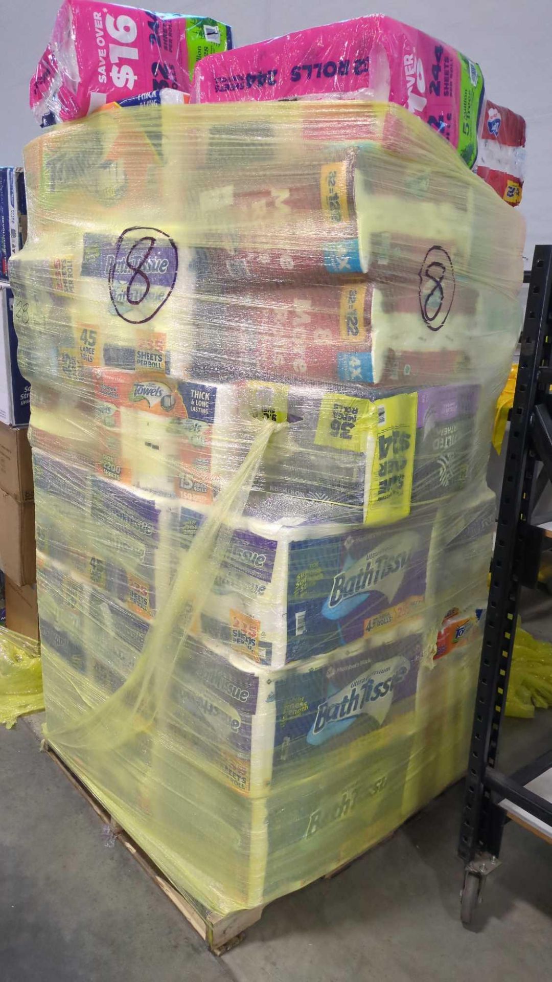 Pallet- toilet paper, charmin, bounty paper towels, Quilted northern and more - Image 2 of 3