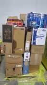 Pallet- Wiggle car, Tactix box, Wagon, Keter Table, Bissell Vac, Facial tissue, Holiday Vintage Truc