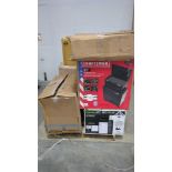 (2) Craftsman 5 drawer, greenworks 21" cordless mower, char griller pro deluxe XL, folding knee, wal