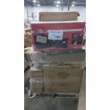 Pallet- Terminator audio system, Insignia f20 series, pv-065-BU chair, rug, emirl power grill and mo