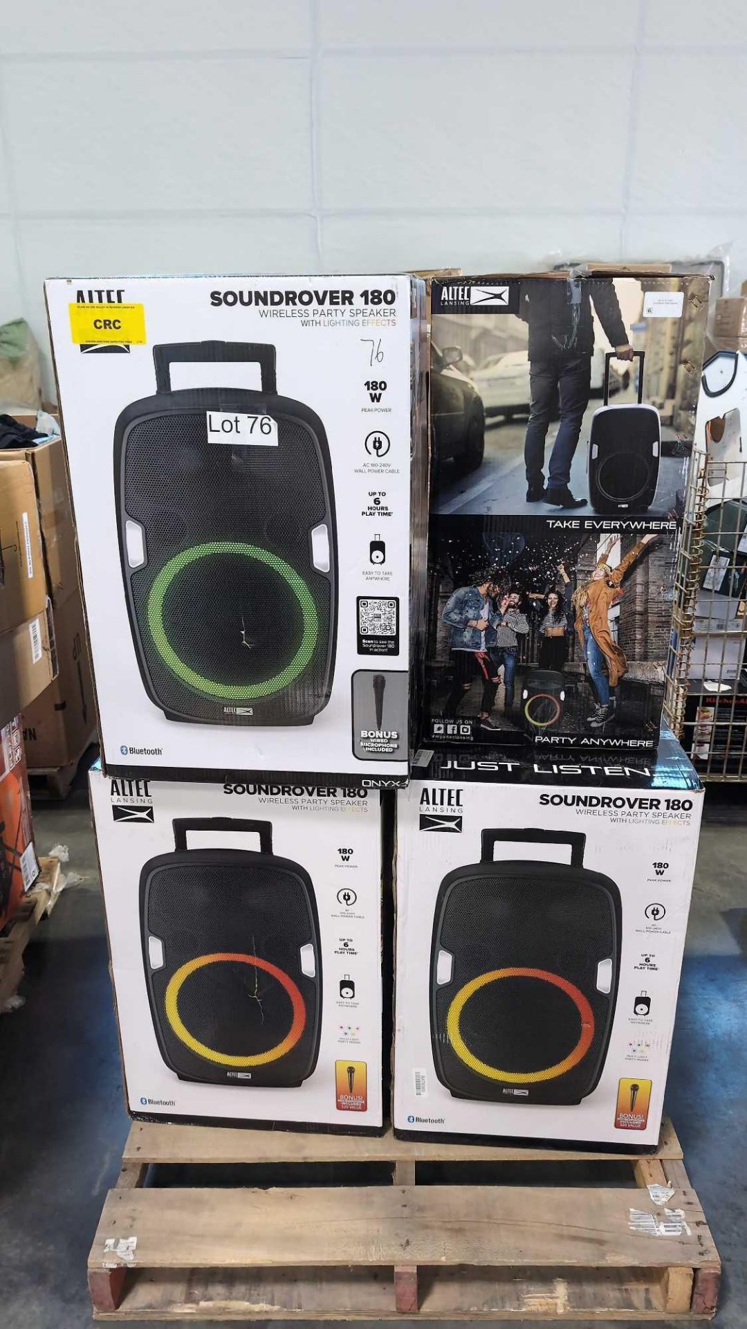 7 Altec Soundrover 180 Party speakers, some returns