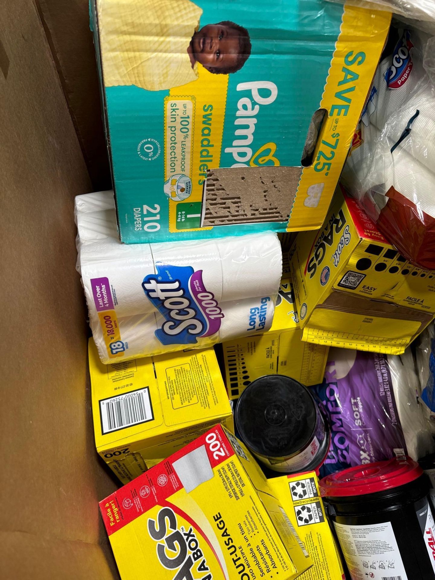 Scott Toilet paper, Cottoneel, Rags in a box, pampers proscrub and more - Image 3 of 6