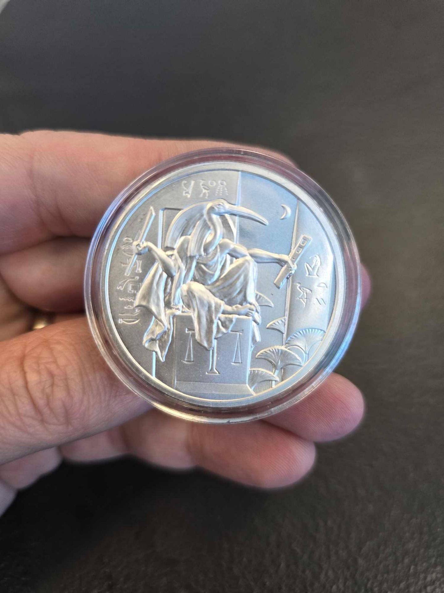 2 oz Egyptian gods high relief silver