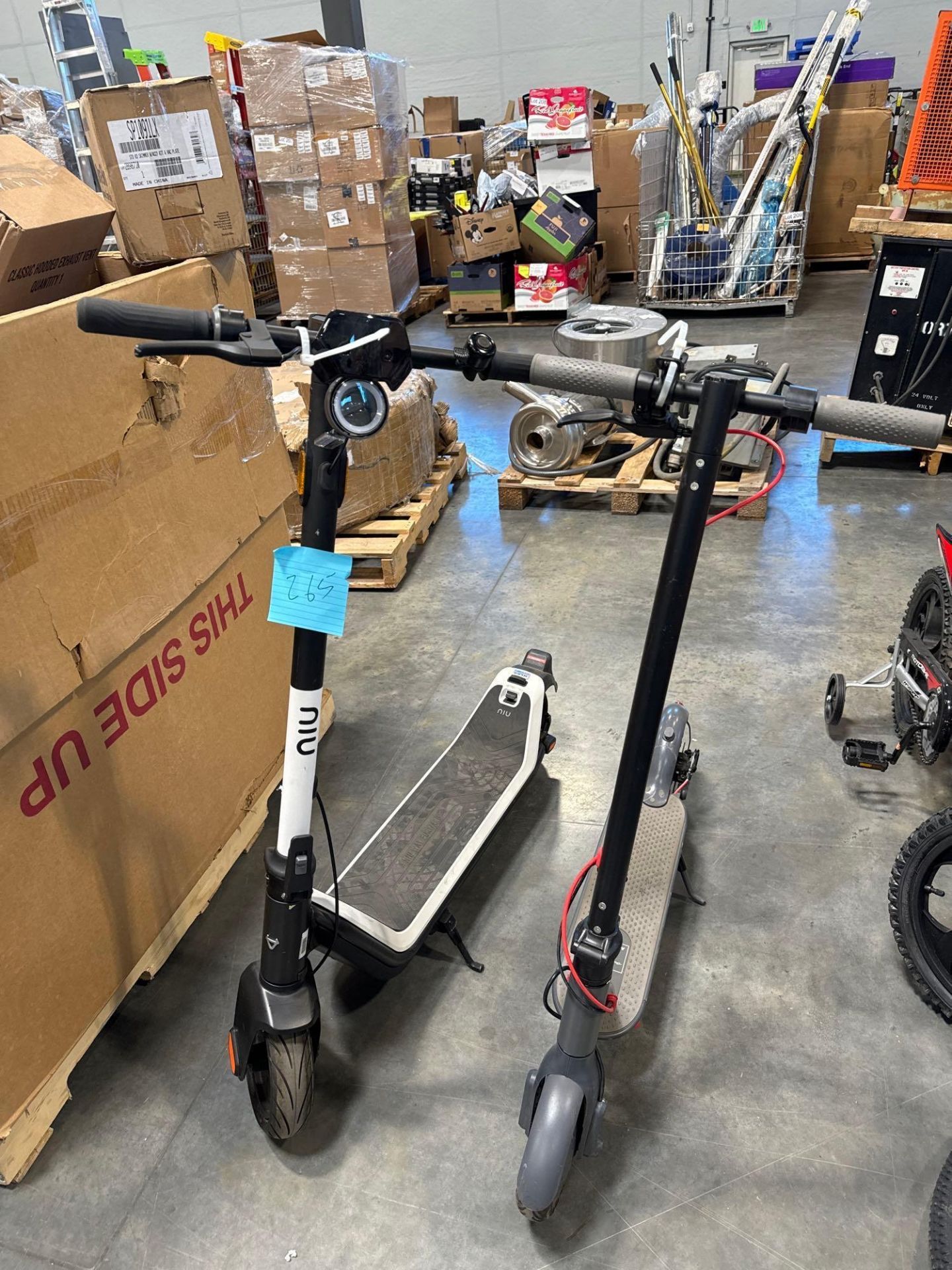 two electric scooters not in box