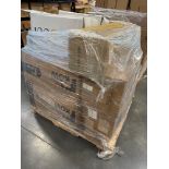 Pallet of rolled mattresses