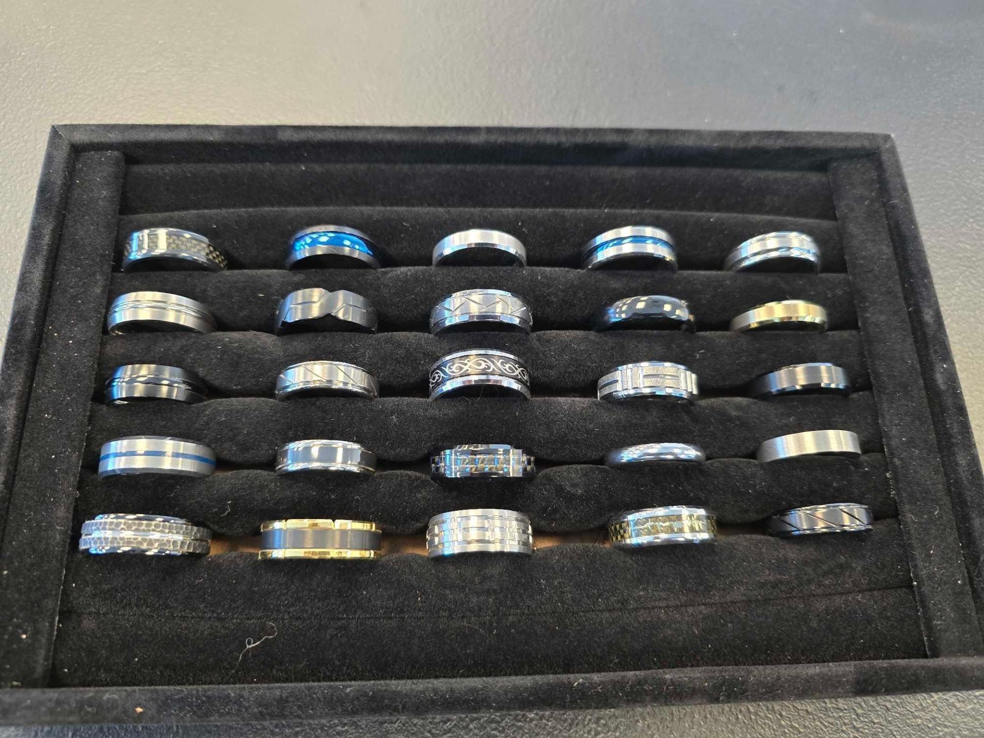 Triton Frederick goldmont and tungsten carbide men's rings