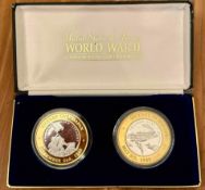 Rare 2000 U.S. WWII Commemorative Proof Set 2 troy .999 oz each, 24K Gold w/COA