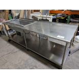 stainless steel table with drop in sync and cooler. 3785 west 1987 South Pickup: Thursday 3-5 & Frid