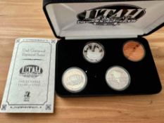 Rare Utah Centennial Historical Series 100 Years of Utah Coin Set, 3 Silver .999 coins and one .999