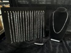 17 Silver Plated Necklaces 20"