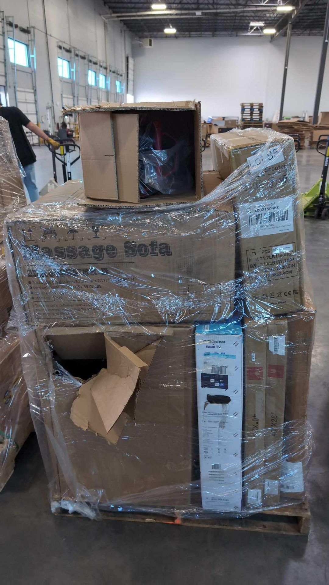 Part B Massage Chair, Westinghouse Roku Tv, S2 Electric Scooter, Hunter Ceiling fan, Datrek, pressur