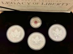 Canada*The North American Legacy of Liberty Pure Silver Maple Leaf Commemorative Coin Set*Four .999