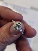 Alexandrite & diamond Ring Plat .96 ct Alexandrite 0.22 cts Diamond