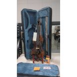 Arthomes Violin w Oblong Case, stand, digital tuner and 2 bows 4/4 size