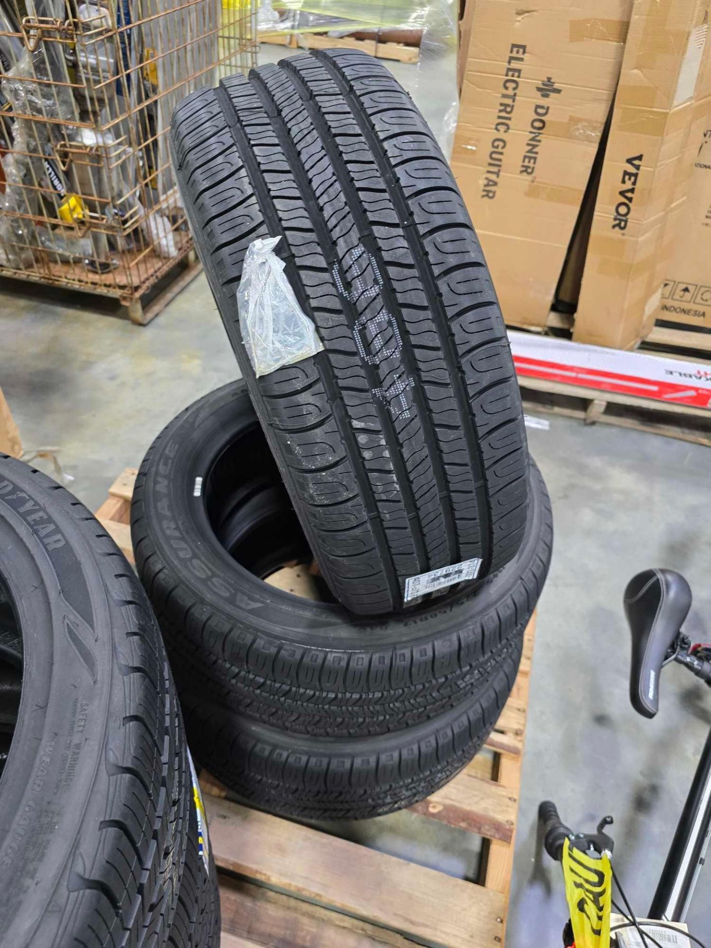Tires: 3 Goodyear 235 40 R19 and 3 Goodyear 225 50R17 - Image 4 of 8