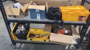 tyher, Misc tools, Skil saw, Tape, Small electronics, flashlights, climbing rope, ear protection and