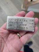 Cascade /Quatre Bonded" 10.26 oz Silver Bar 0.999 very rare