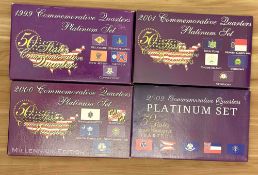 Commemorative Quarters Platinum State Sets 1999, 2001, 2002