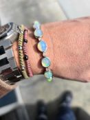 Brilliant cut opal bracelet