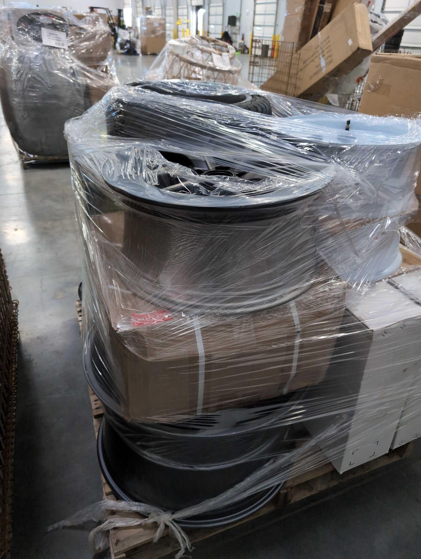 pallet of wheels