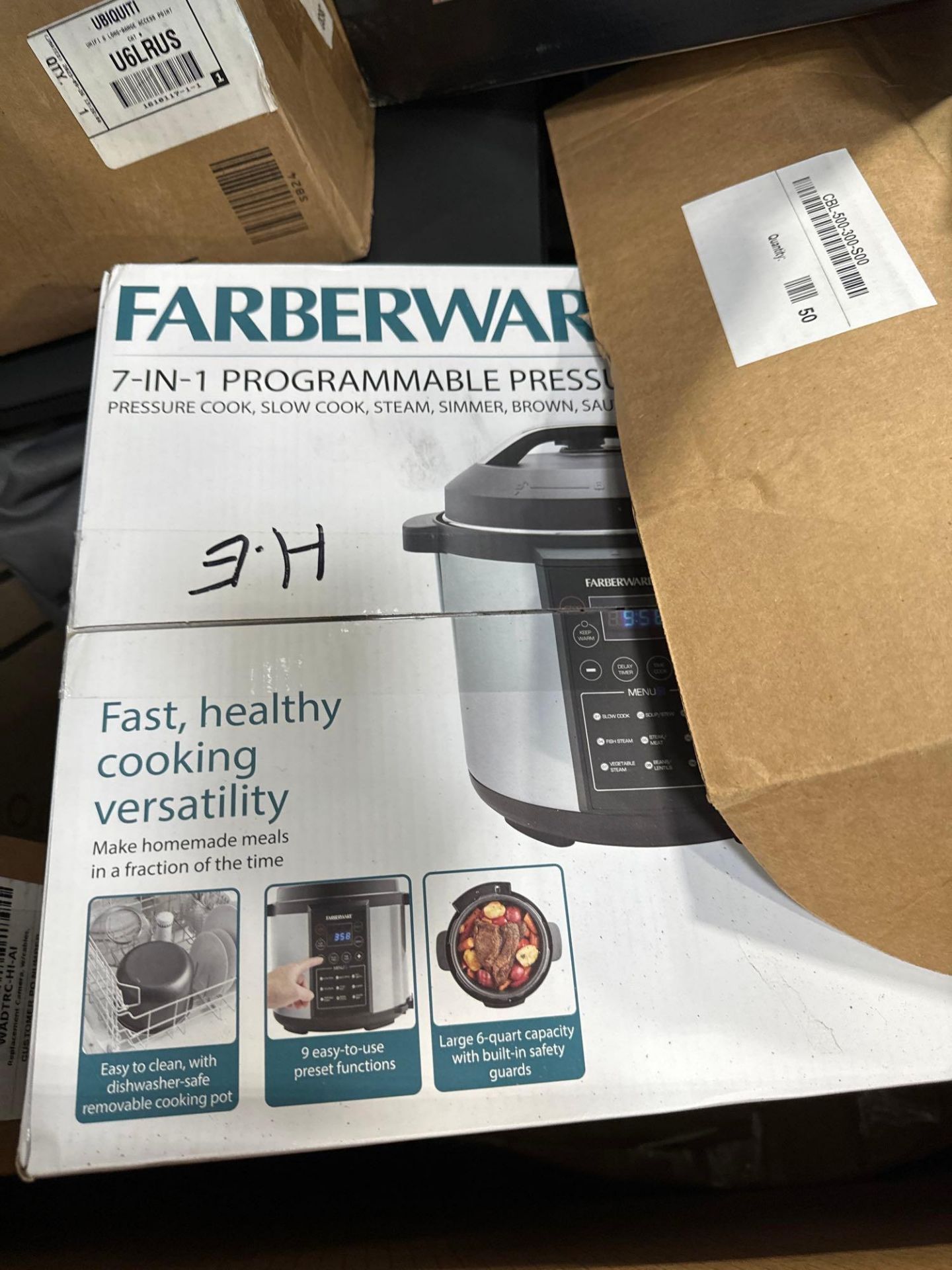 farberware 7-in-1 programmable pressure cooker, Vornado heater, heated blanket, KitchenAid stand mix - Image 3 of 32