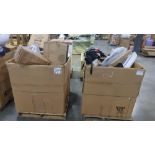 two pallets-fish nets, ion ripper belt, cork board, blinds, datile, better home and gardens, Satin,