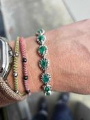 Green emerald bracelet